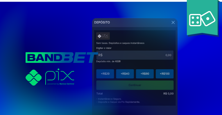 Depósito Bandbet : Como Depositar com PIX a partir de R$20 reais