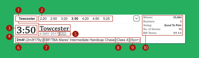 Analisando A Racecard De Uma Corrida De Cavalos2