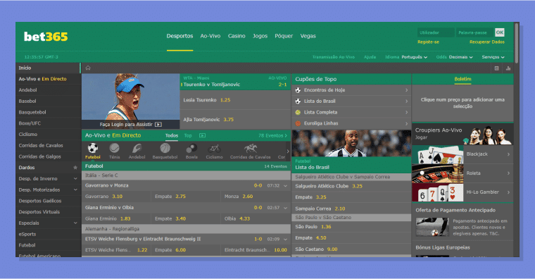 Apostas múltiplas na Bet365