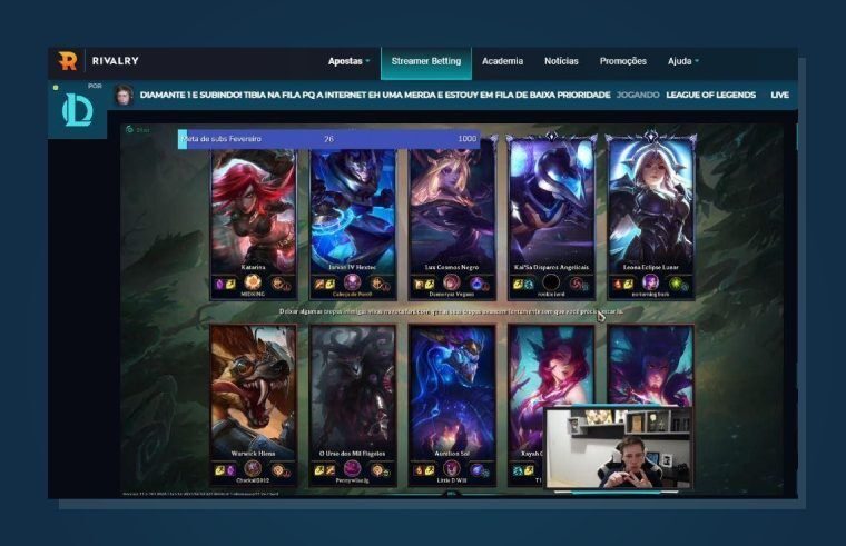 Apostar Rivalry Ao Vivo