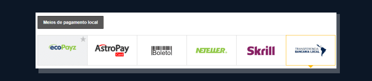 Area Pagamentos Betfair