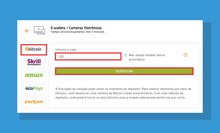Selecionar Bitcoin Betmotion