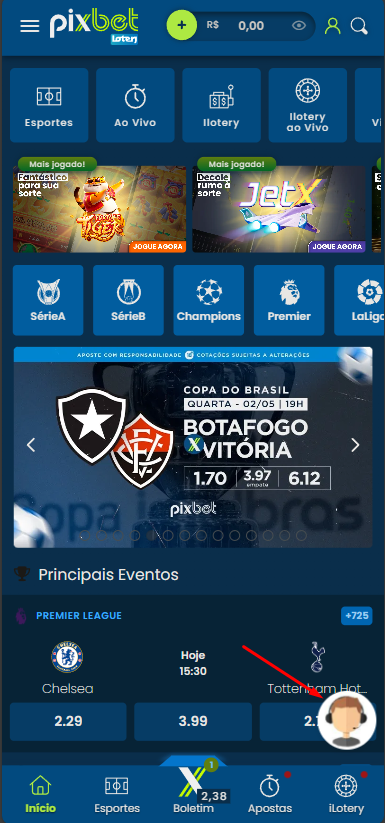 Imagem da análise da Pixbet