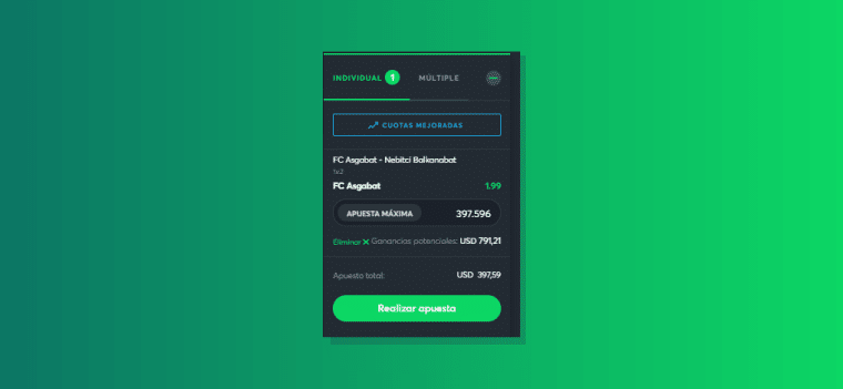 seleccionamos la apuesta