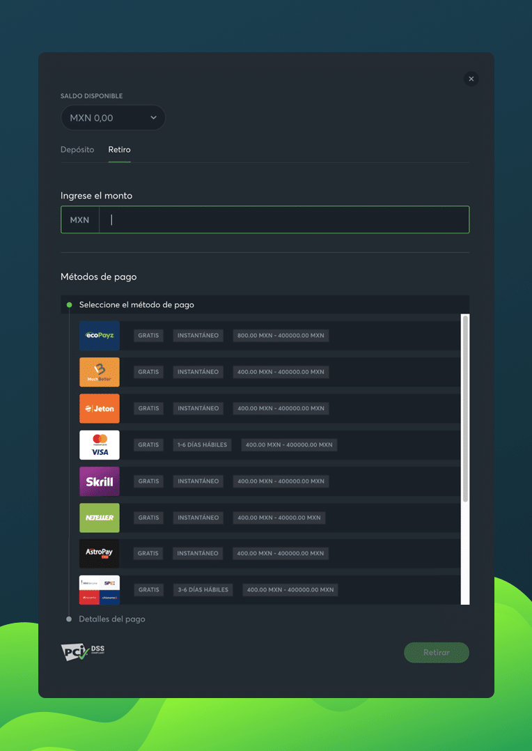 Cómo retirar dinero en Sportsbet.io