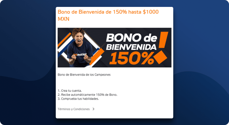 bono de bienvenida