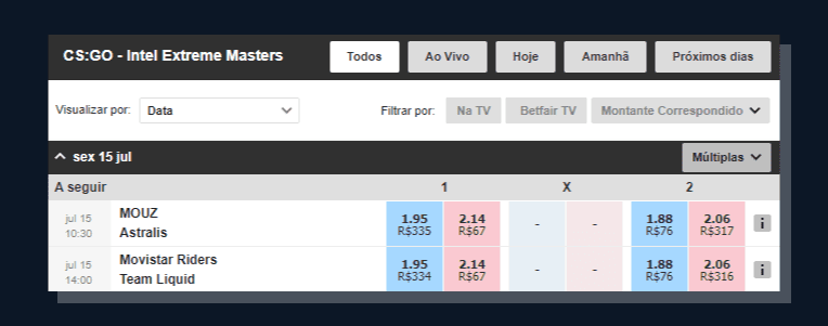 Como Escolher Partida Csgo Betfair