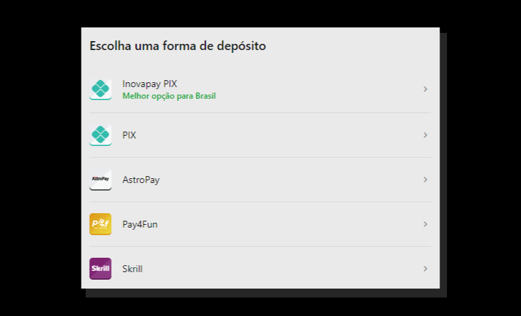 Deposito Plataforma