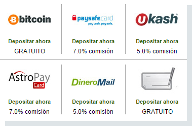 Opciones de deposito en Dineromail