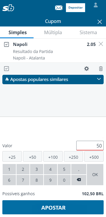 Imagem da análise da SportingBet