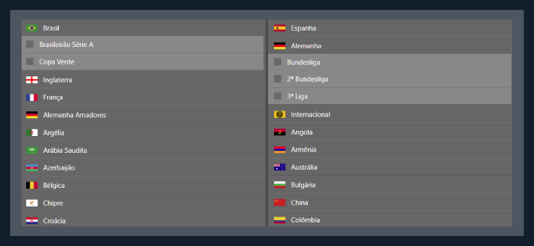 O layout da Bet7 é muito parecido com a Bet365