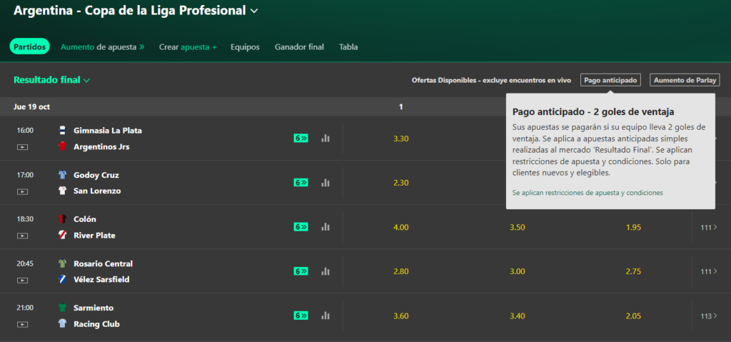 Imagem da análise da Bet365