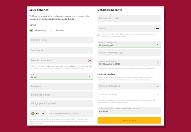 Dados Solicitados Betfair