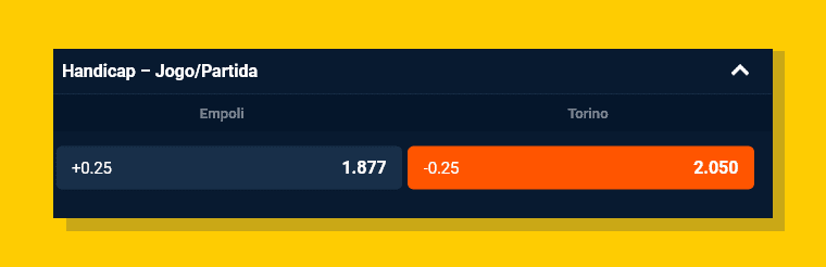 Handicap 0.25 Como Ganho