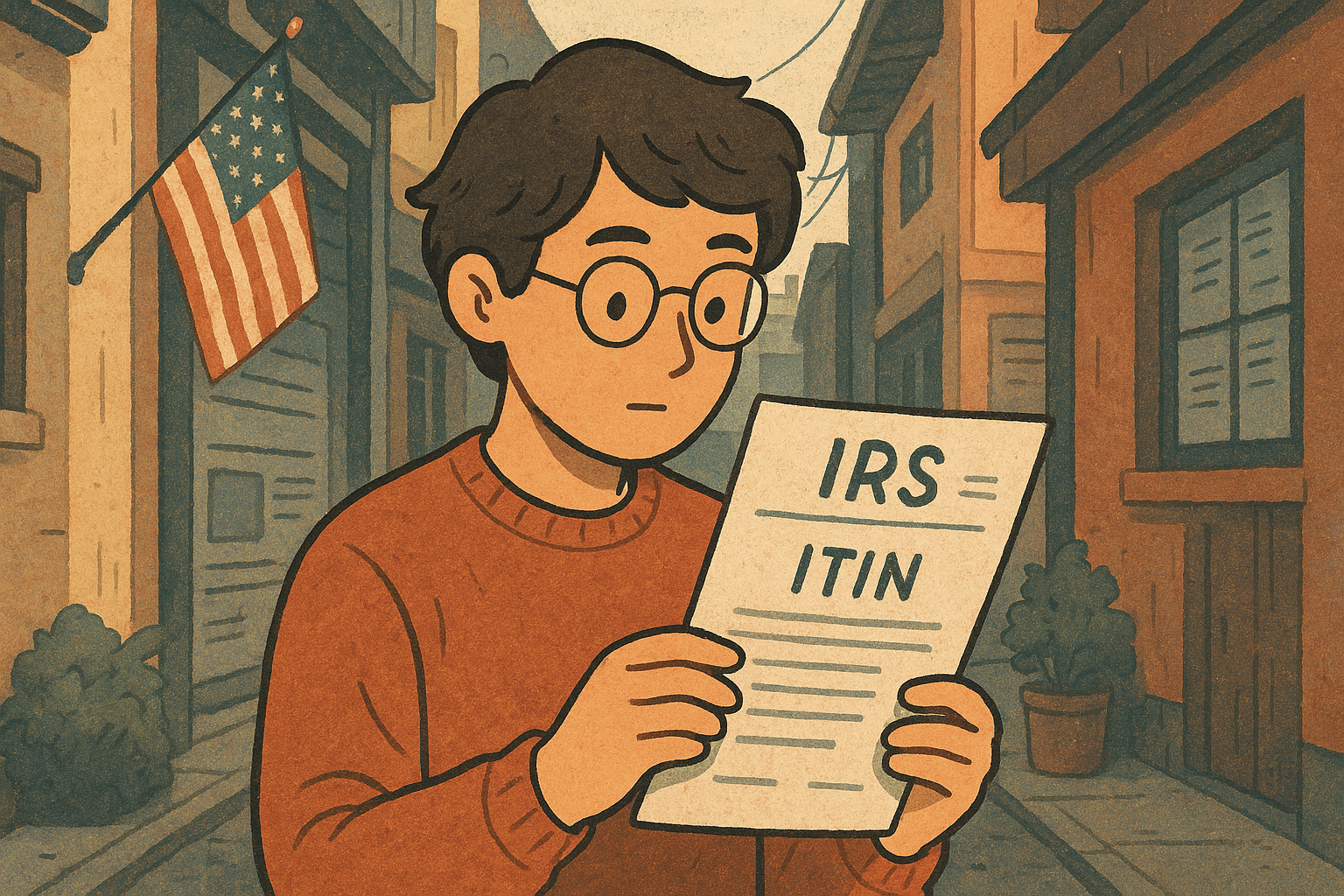 A person holding a card with the text "Individual Taxpayer Identification Number" and a number sequence on it, illustrating the concept of an ITIN.