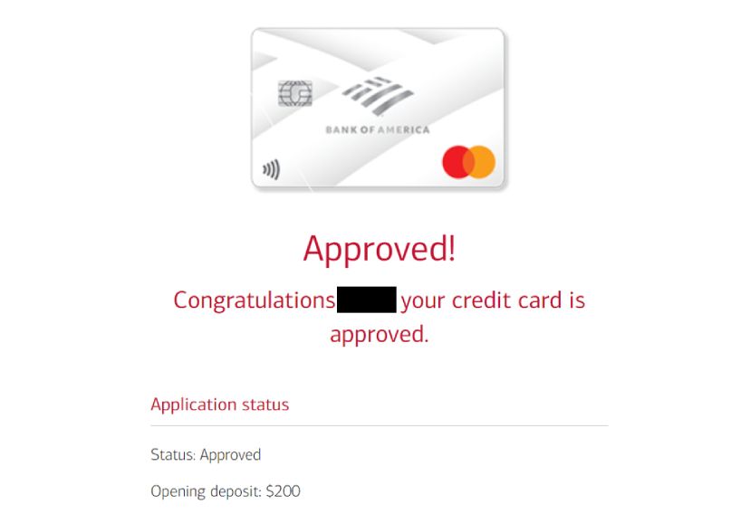 Bank Of America Credit Card