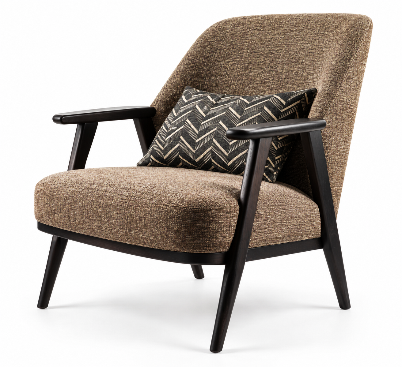Teak Patterned Lounge Chair
