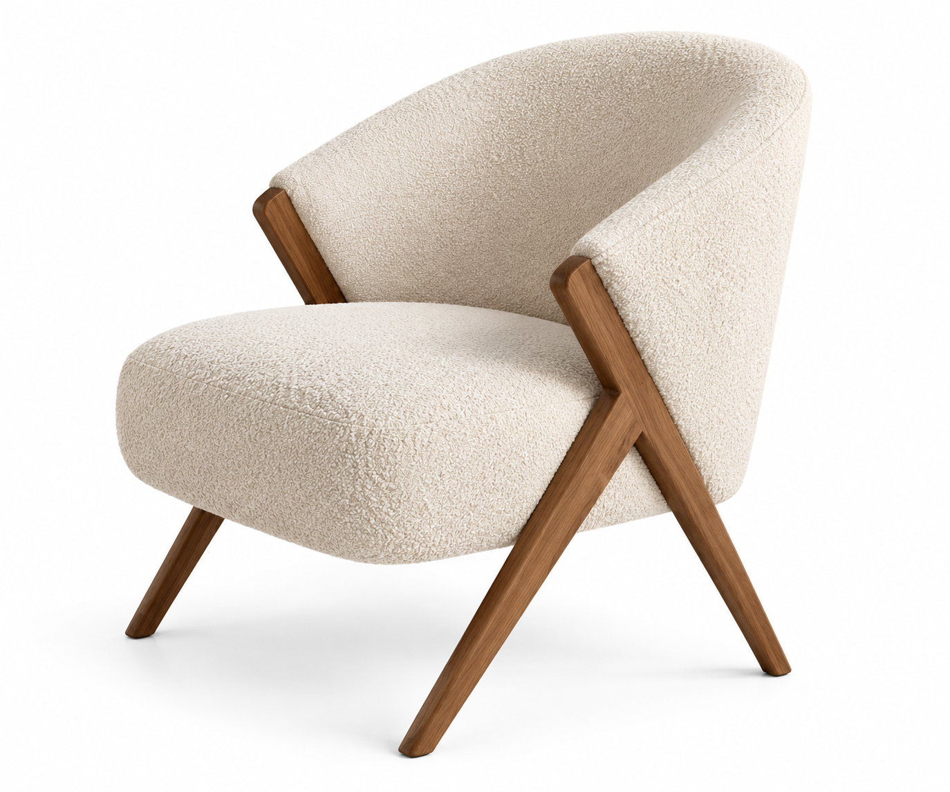 Teak Shell Lounge Chair
