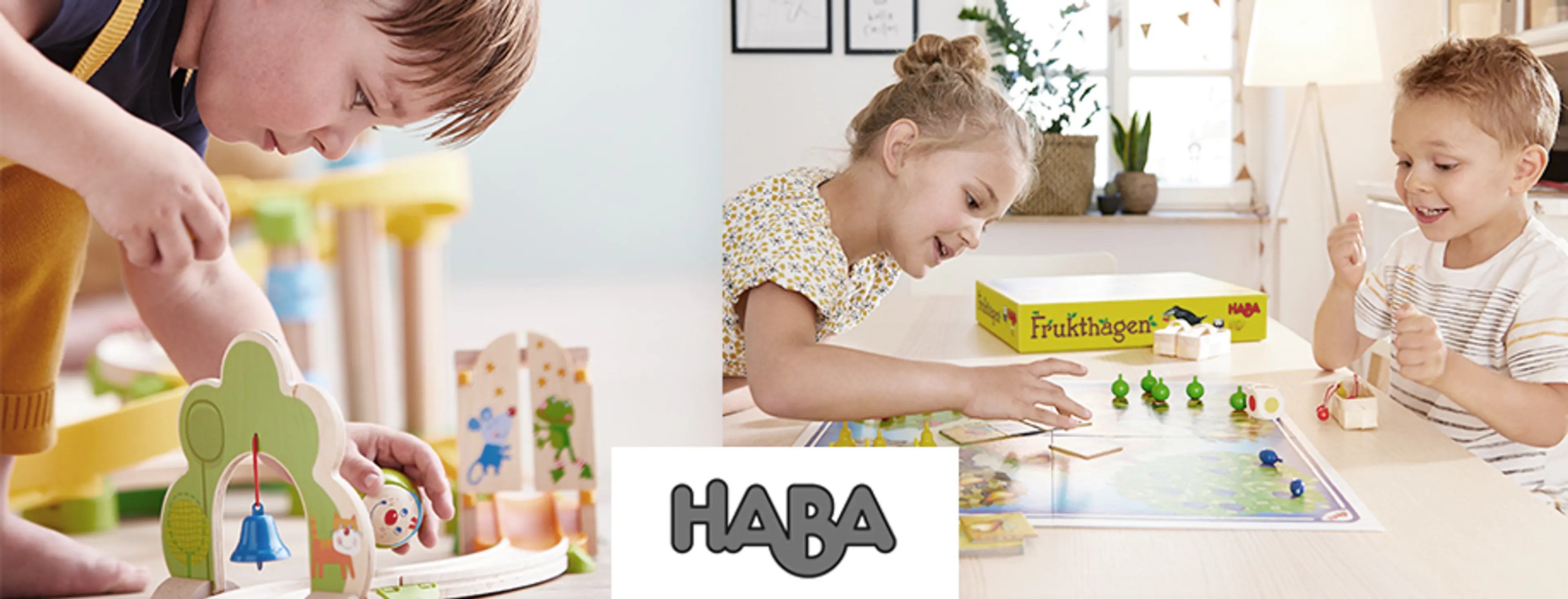 Haba tilvärker träleksaker, spel och byggklossar med högt lekvärde.