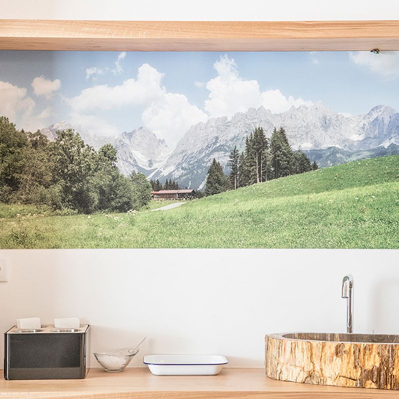 Tea bar and mountain-fresh drinking water