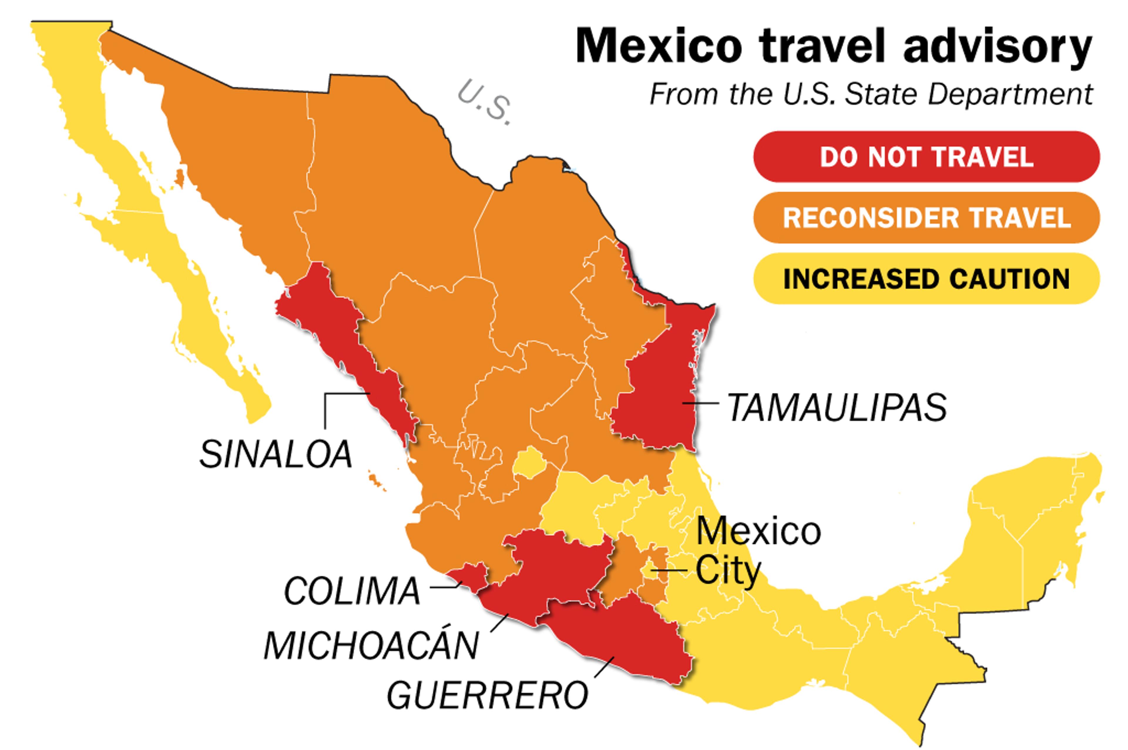 mexico travel advisory