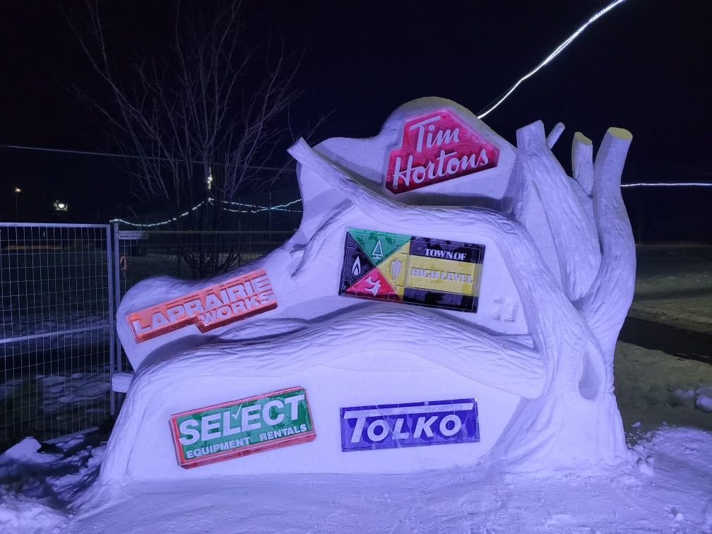 Ice Scupture With Business Logos