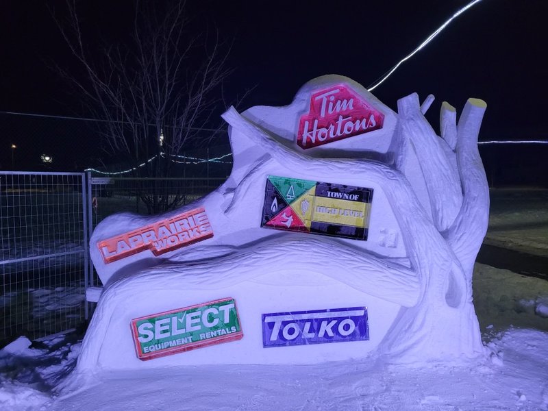 Ice Scupture With Business Logos