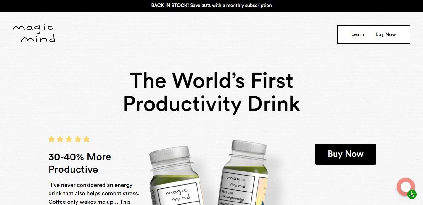 Subscription Website - Magic Mind