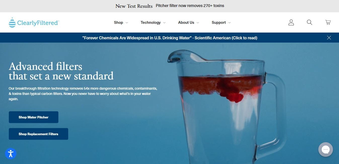 Subscription Website - Clearly Filtered