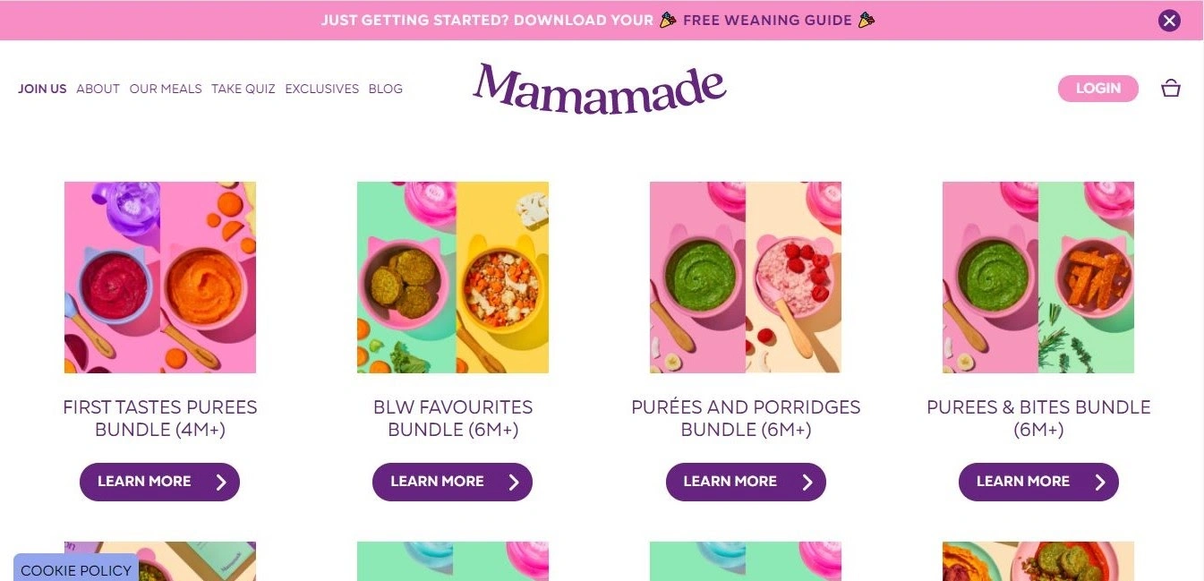 Subscription Website - Mamamade