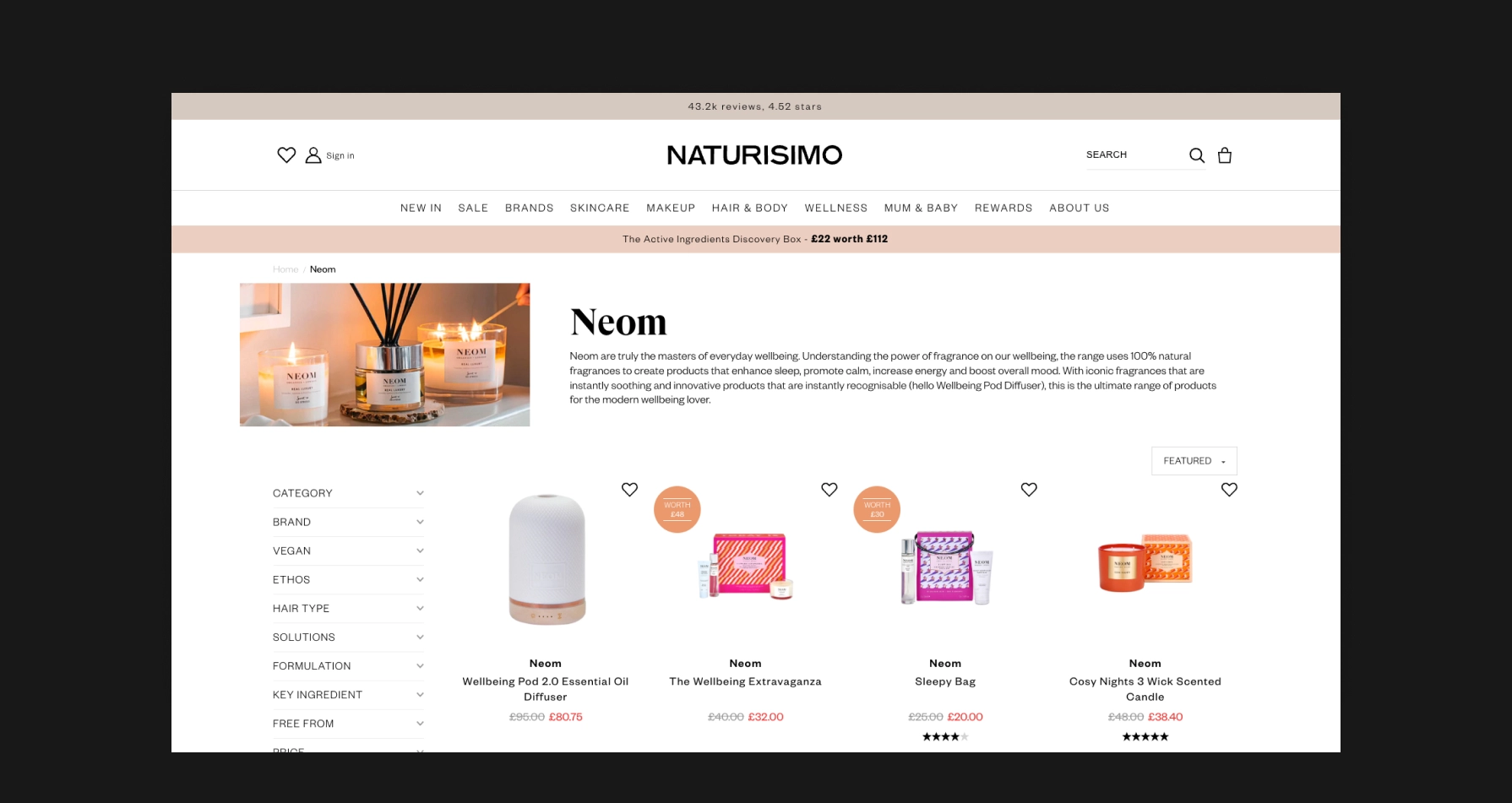 Naturisimo | Neom brand collection | Karmoon Agency