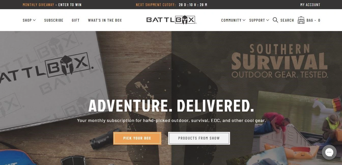 Subscription Website - Battlbox