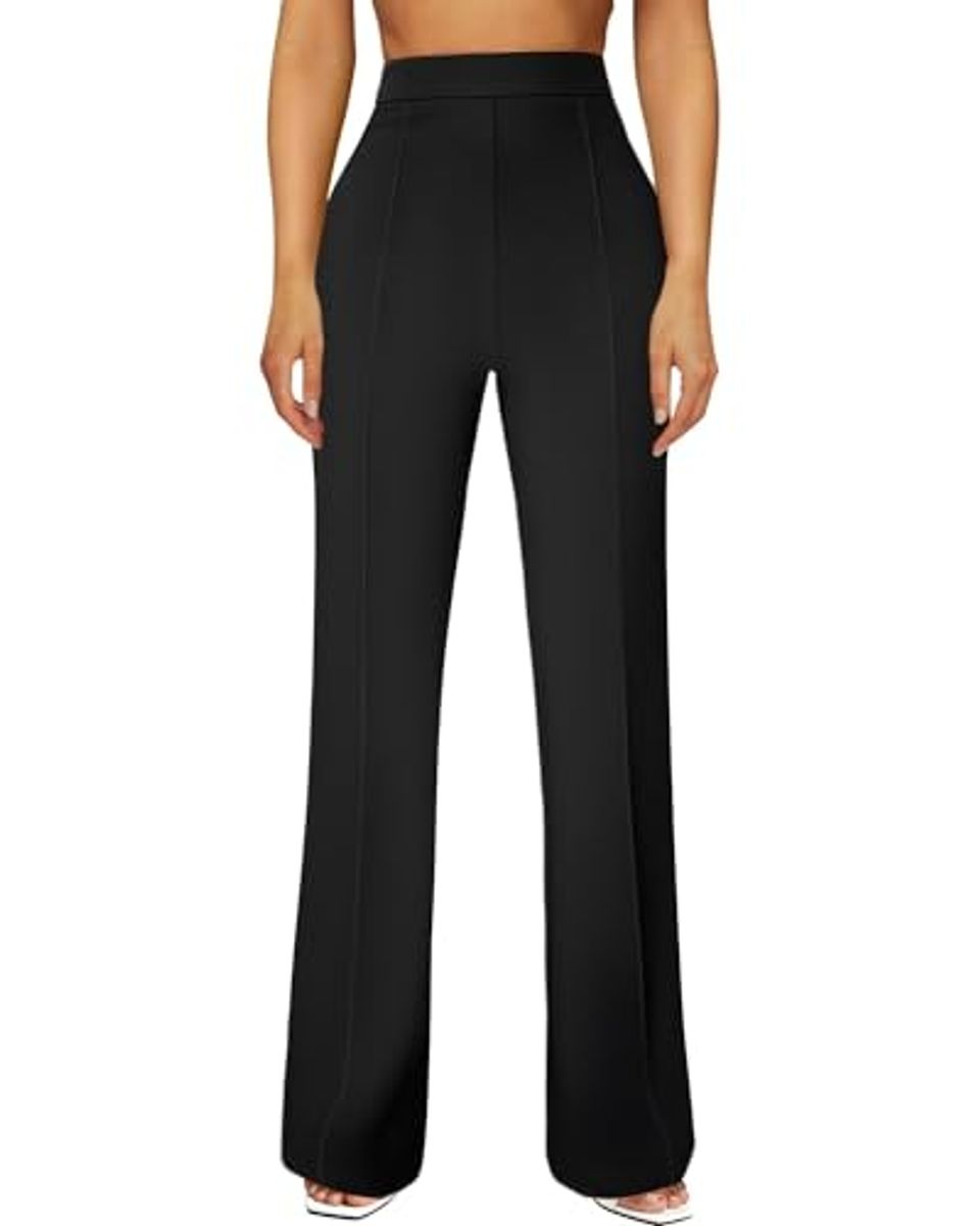 JEKAOYI black straight-leg work trousers