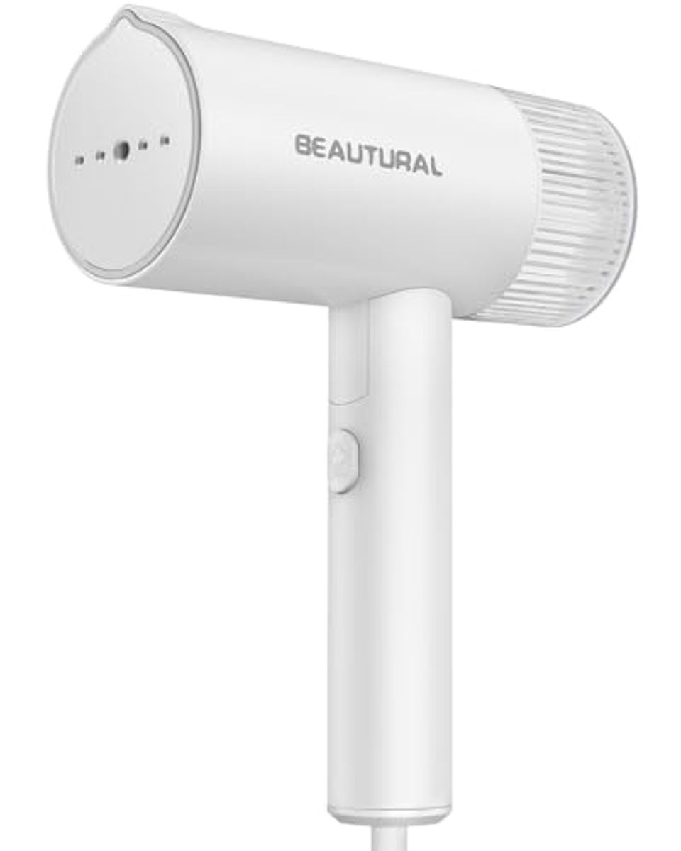 White BEAUTURAL portable handheld garment steamer