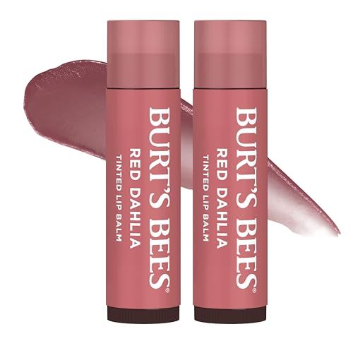 Two tubes of Burt's Bees Tinted Lip Balm in Red Dahlia