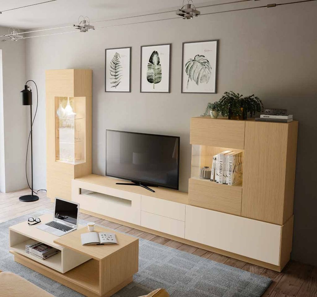 Fotografía de composición modular de salón de la colección FRESH, en acabado Tao / Coco.
