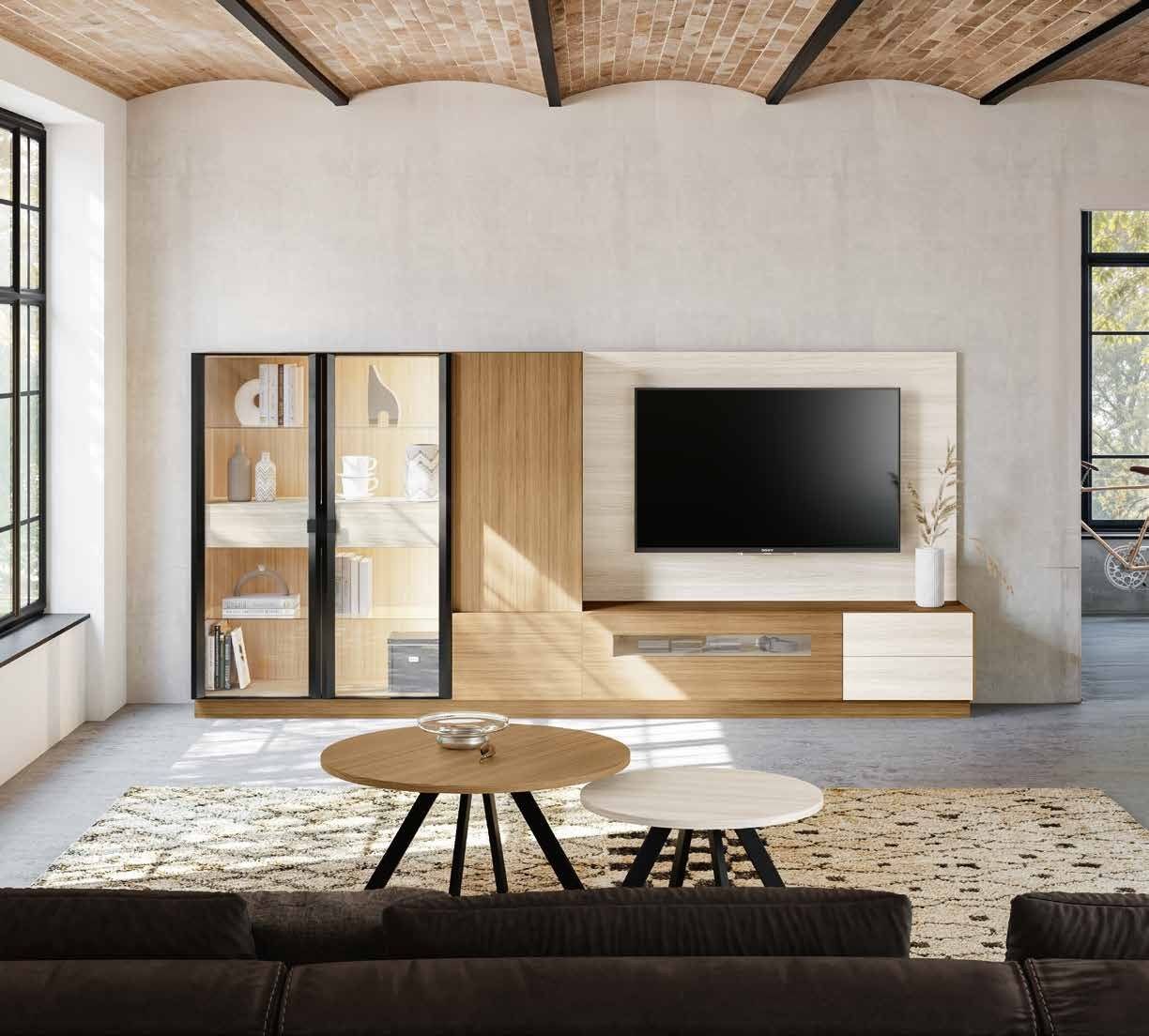 Fotografía de composición modular de salón de la colección FRESH, en acabado Riva / Boeta.