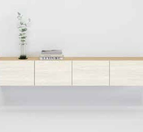 Fotografía de mueble de televisión de salón de la colección FRESH, en acabado Tao / Coco.