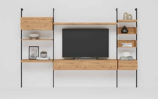 Fotografía de composición modular de salón de la colección FRESH, en acabado Amazonas.