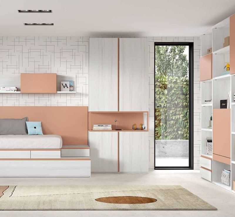 Dormitorio juvenil - Composición AD052, fotografía de catálogo del fabricante