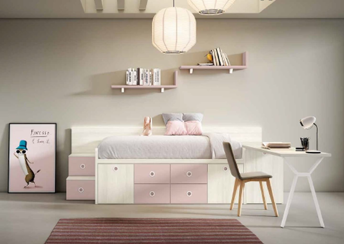 Composición 015 de nidos y compactos, vista general de la composición