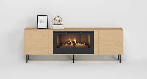 Fotografía de mueble de televisión de salón de la colección FRESH, en acabado Tao.