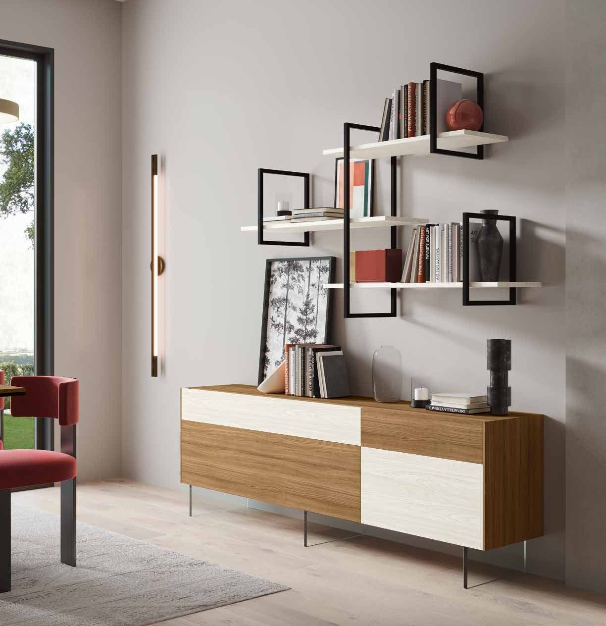 Fotografía de mueble de televisión de salón de la colección FRESH, en acabado Riva / Boeta.