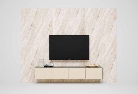 Fotografía de composición modular de salón de la colección FRESH, en acabado Kerala / Arena / Cuarzita.