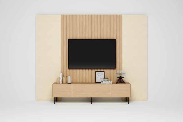 Fotografía de composición modular de salón de la colección FRESH, en acabado Arena / Tao.
