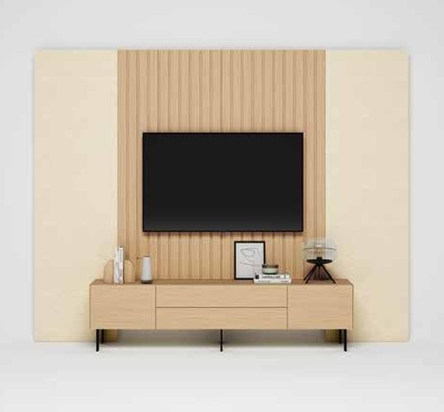 Fotografía de composición modular de salón de la colección FRESH, en acabado Arena / Tao.