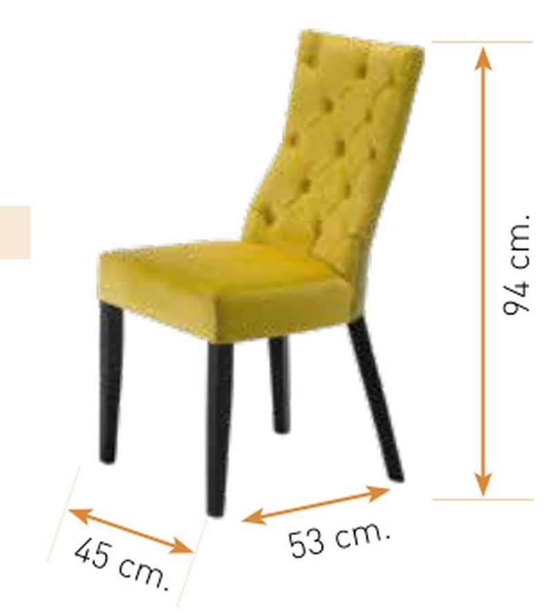 Medidas de la silla de comedor modelo 182: alto 94 cm · ancho 45 cm · fondo 53 cm