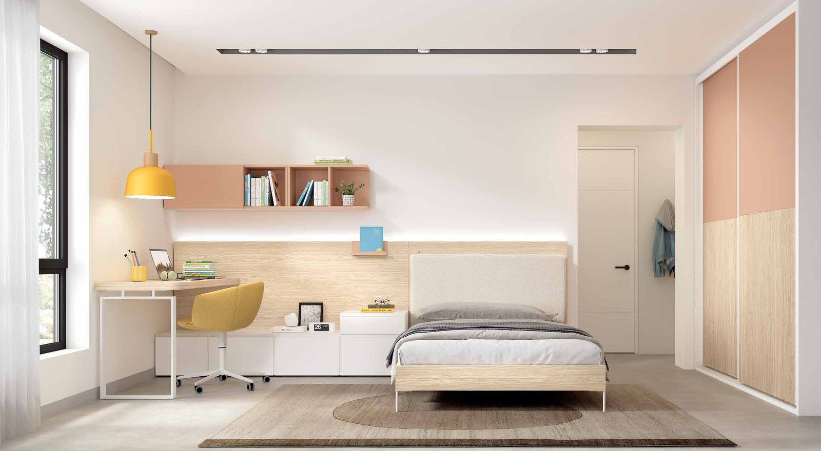 Dormitorio juvenil - Composición AD060, fotografía de catálogo del fabricante