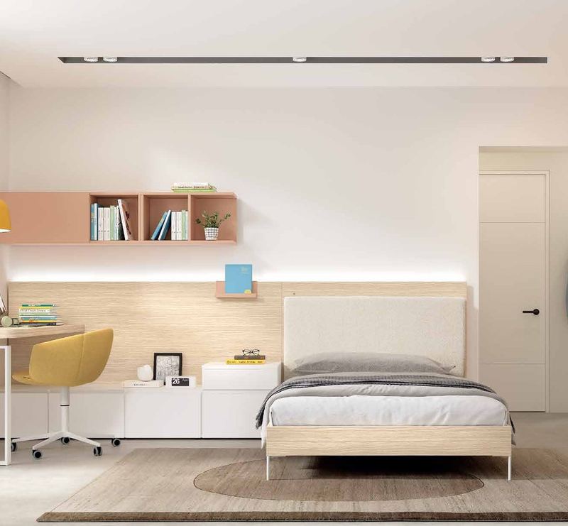 Dormitorio juvenil - Composición AD060, fotografía de catálogo del fabricante