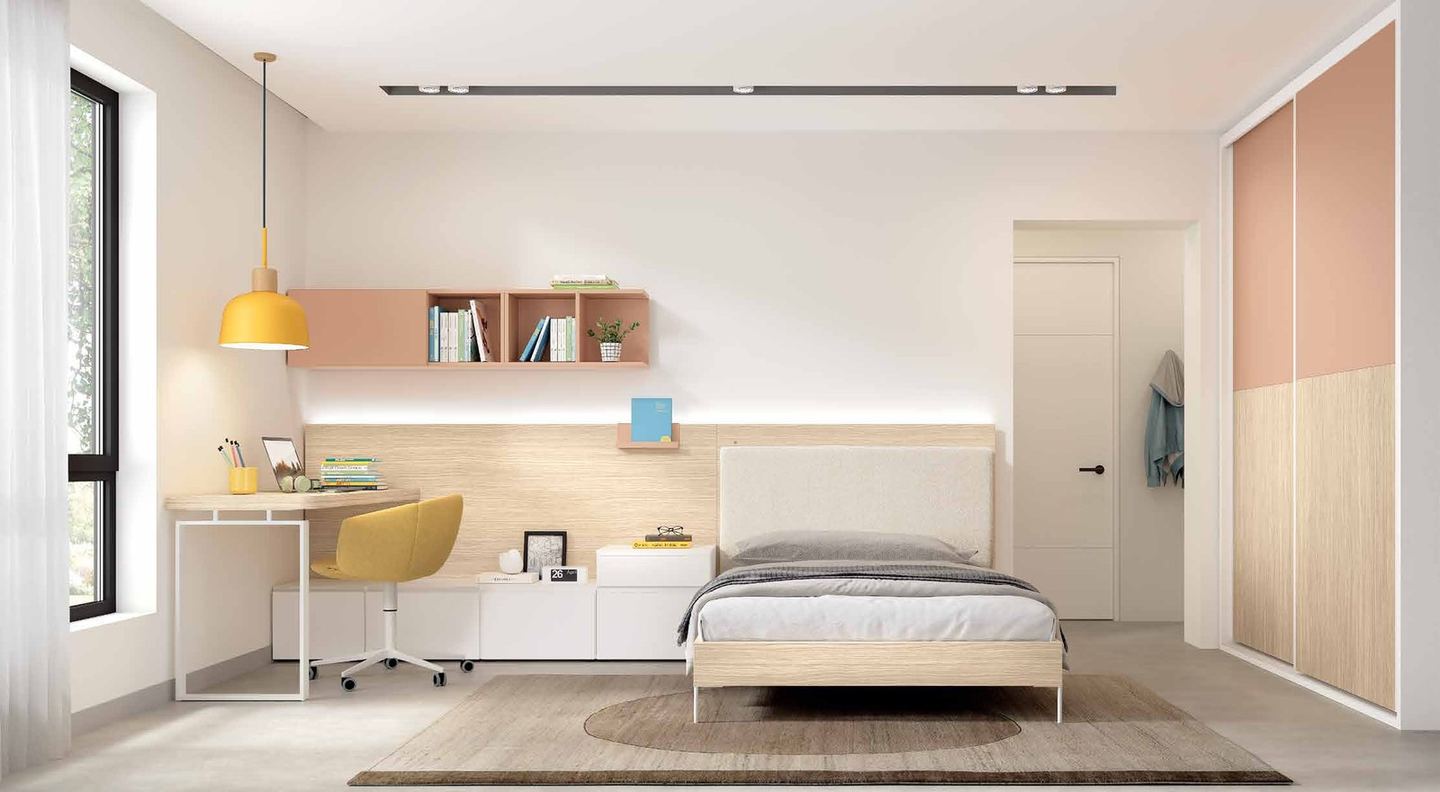 Dormitorio juvenil - Composición AD060, fotografía de catálogo del fabricante
